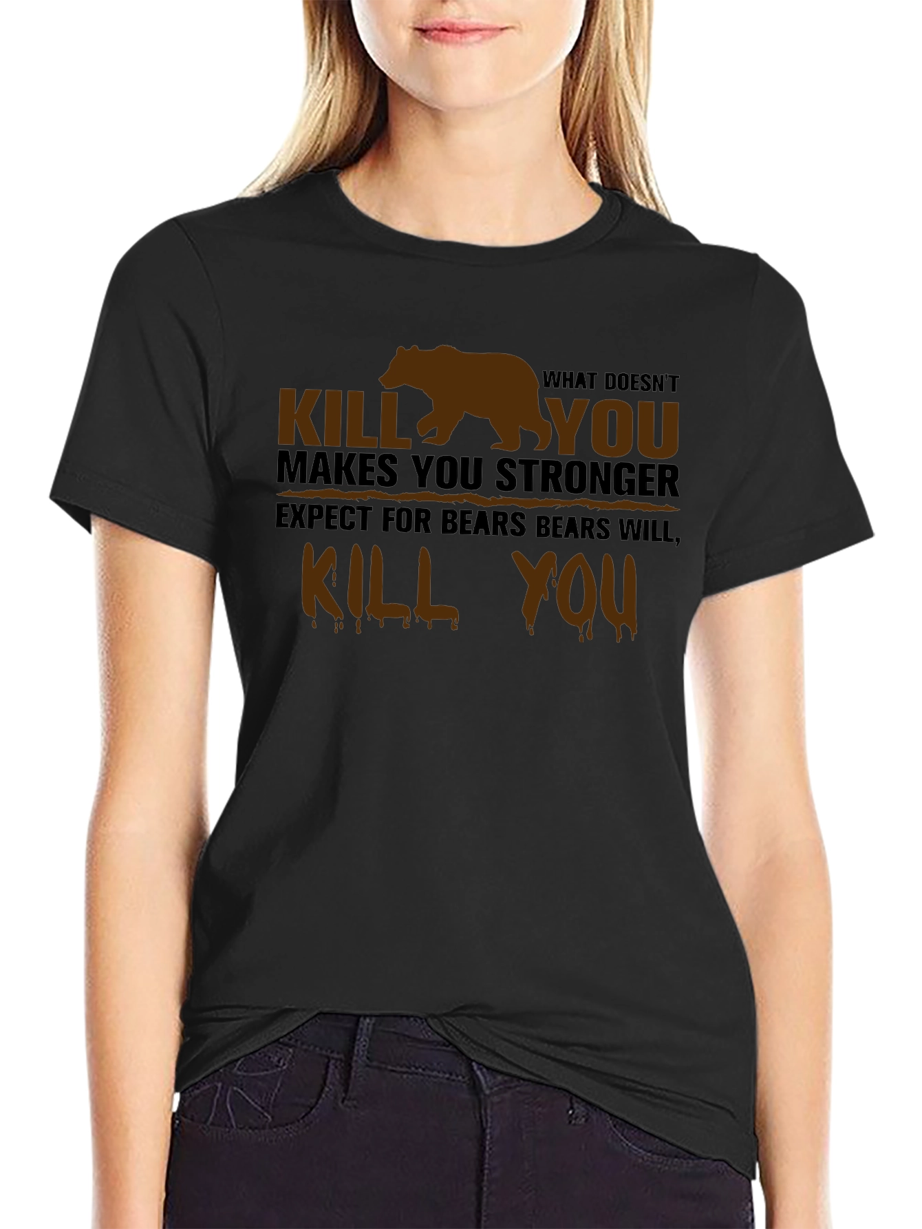 Humorous Bear Graphic T-Shirt