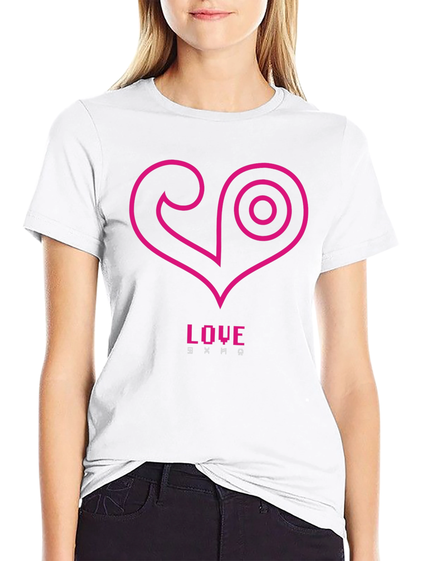 Love Symbol Black Tee