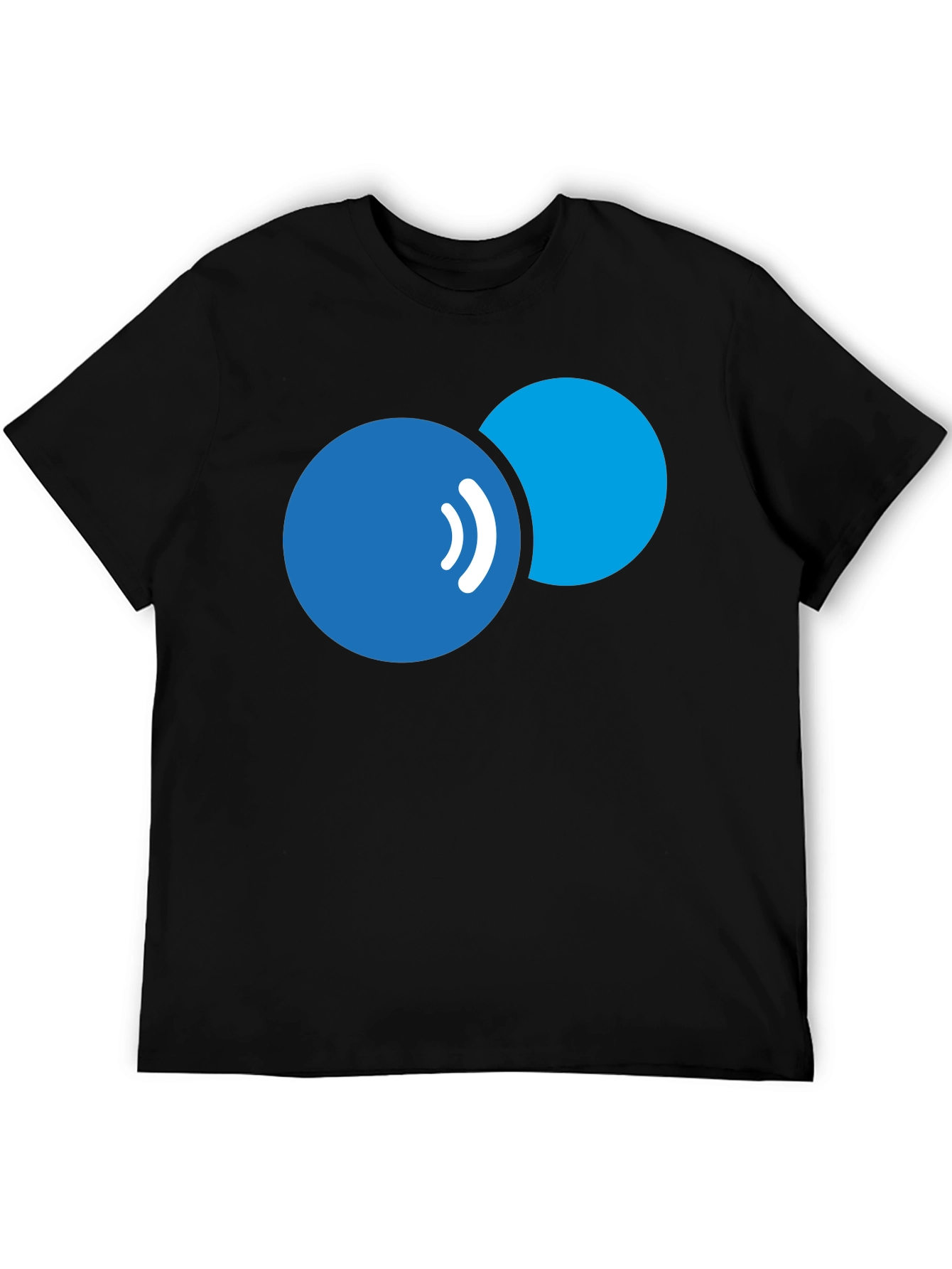 Abstract Bubbles Graphic Tee - Modern Black T-Shirt