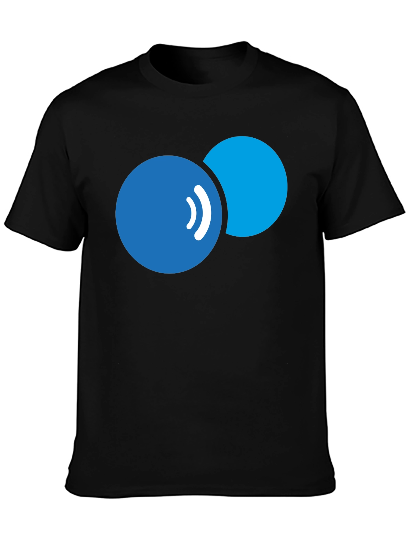 Abstract Bubbles Graphic Tee - Modern Black T-Shirt