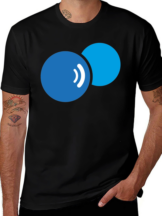 Abstract Bubbles Graphic Tee - Modern Black T-Shirt