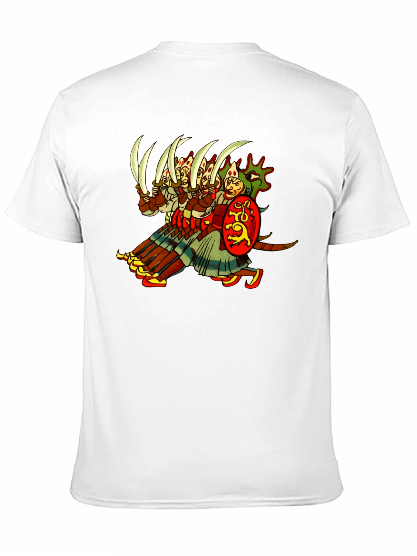Medieval Warrior Graphic Tee - Black Cotton T-Shirt