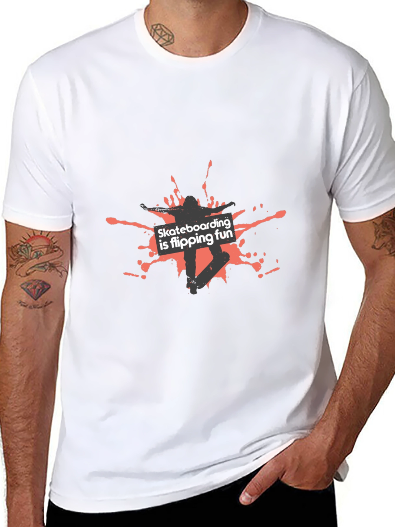 Skateboarding is Flipping Fun Graphic Tee