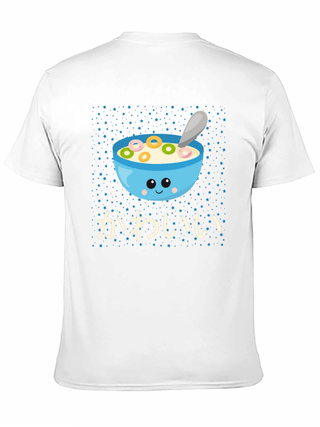 Kawaii Cereal Bowl Graphic T-Shirt