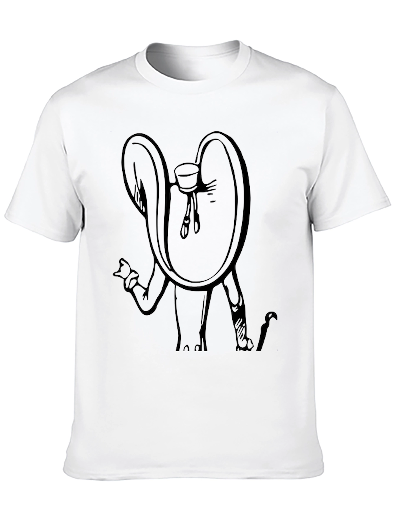 Surreal Clock Graphic Tee - Unique Black T-Shirt