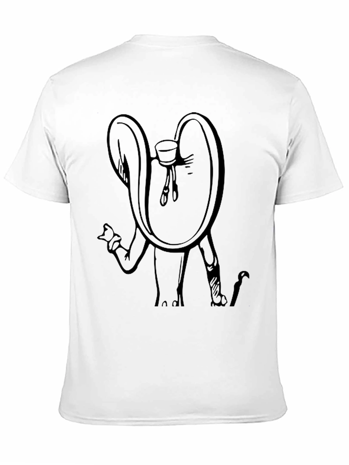 Surreal Clock Graphic Tee - Unique Black T-Shirt