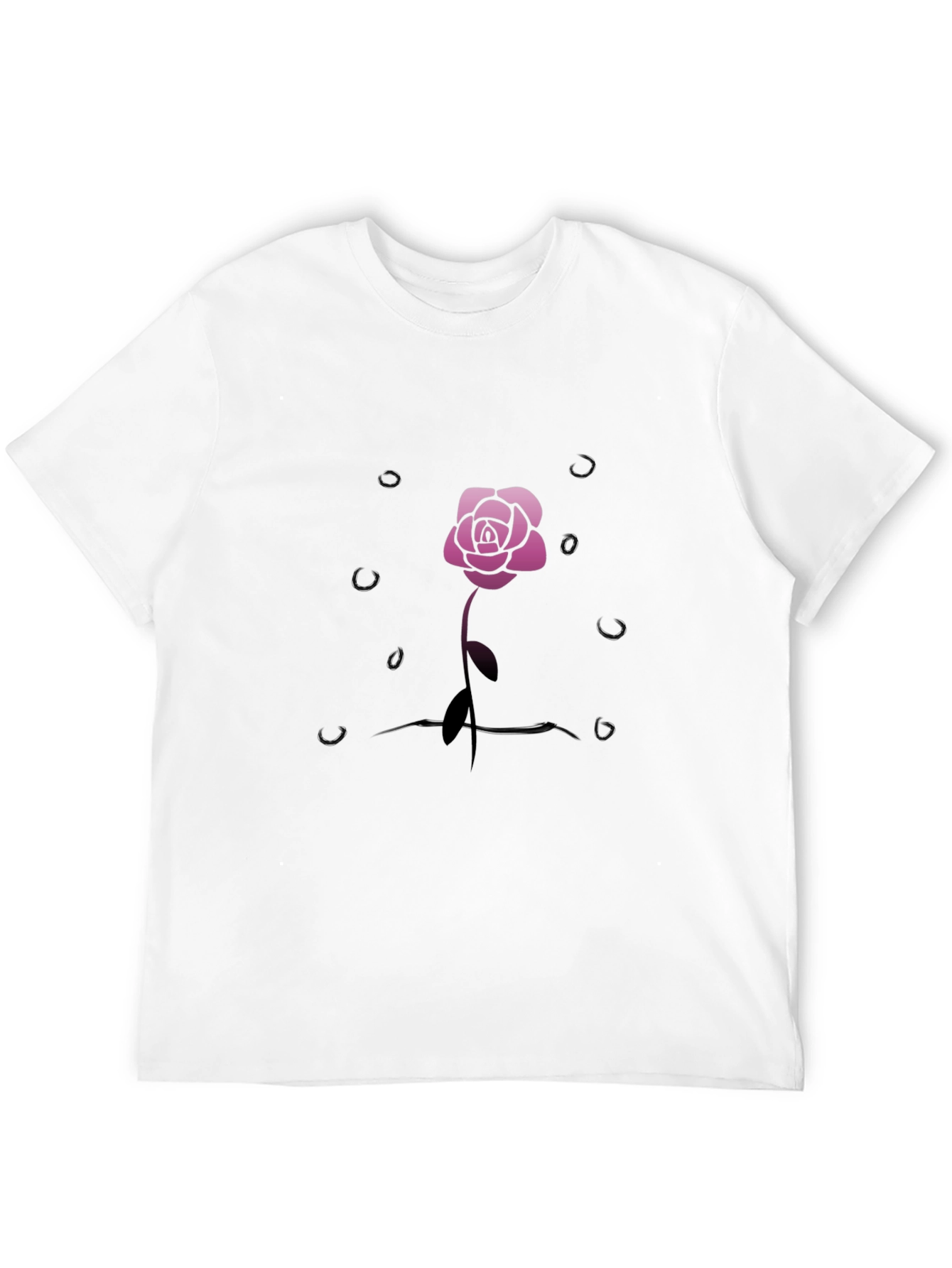 Rose Graphic Black T-Shirt