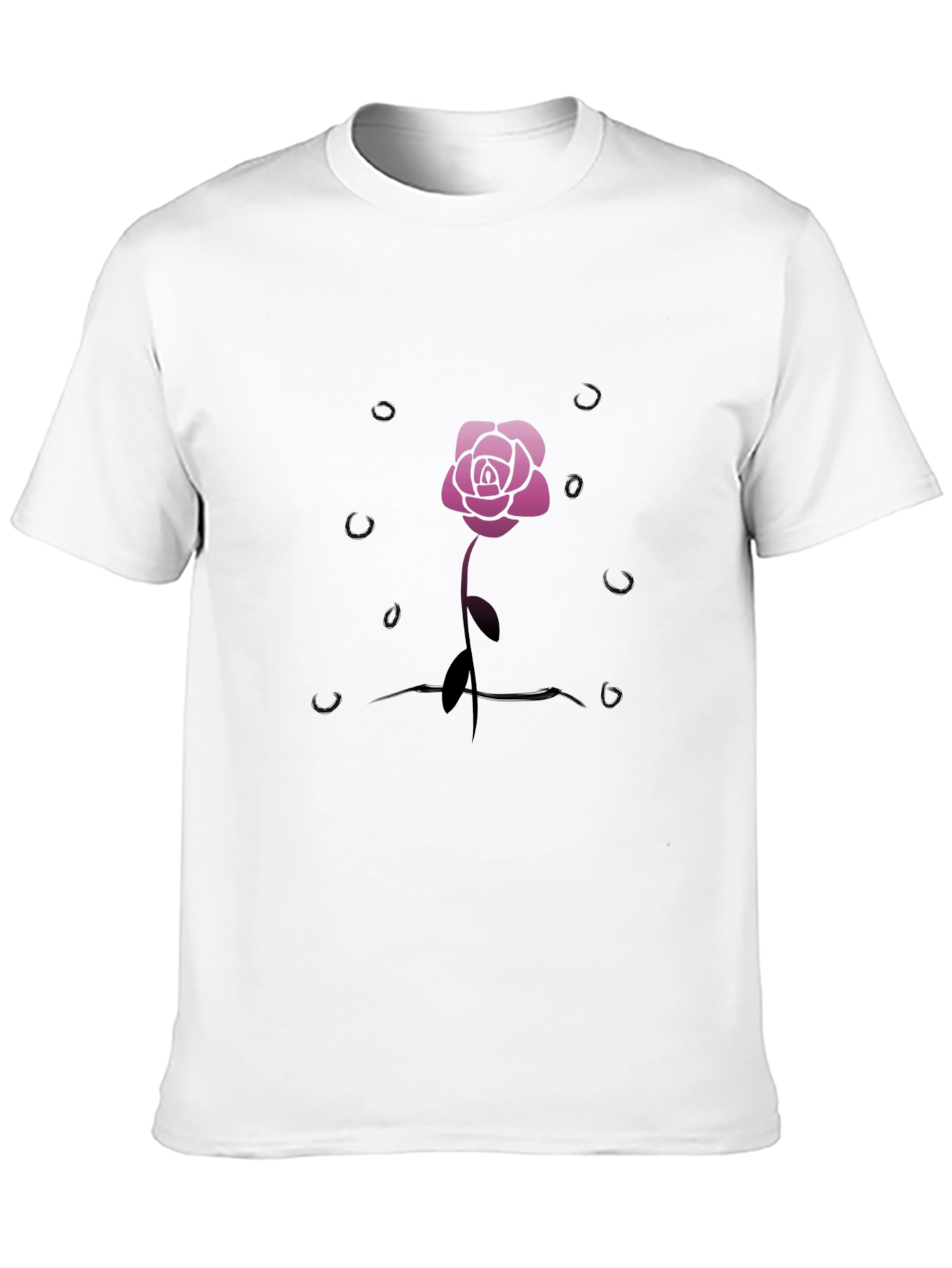 Rose Graphic Black T-Shirt