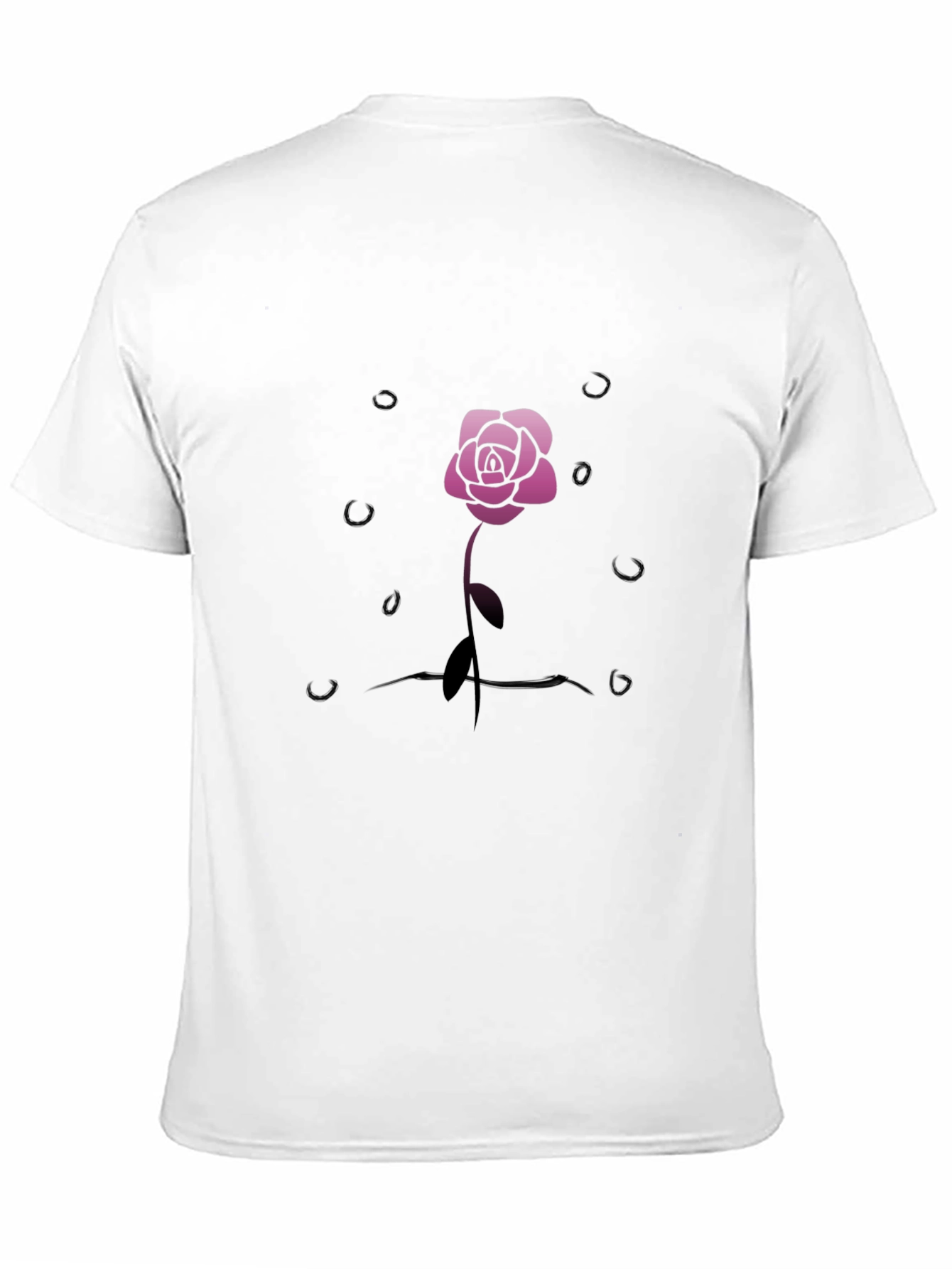 Rose Graphic Black T-Shirt
