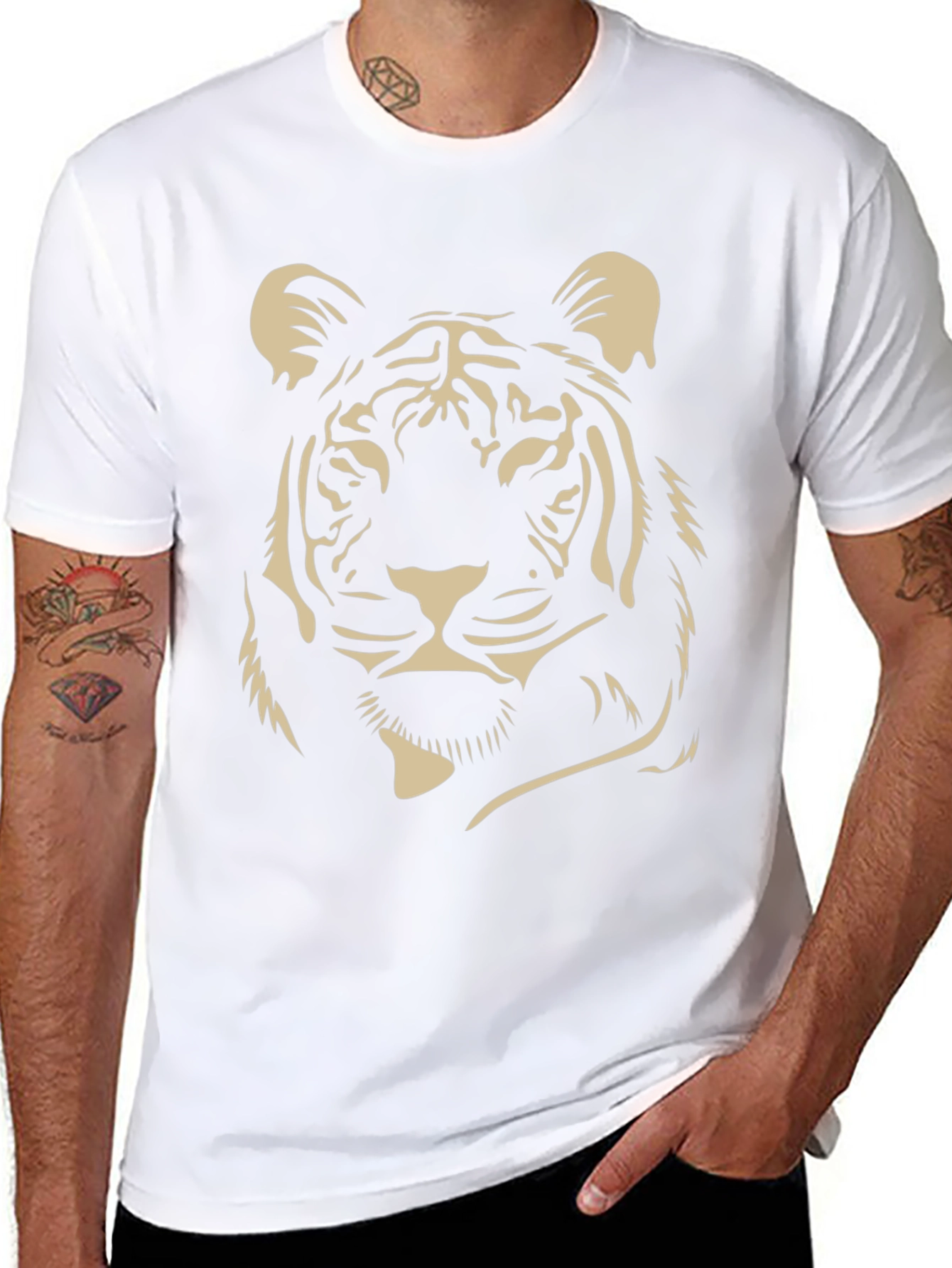 Tiger Graphic Tee - Mens Black T-Shirt