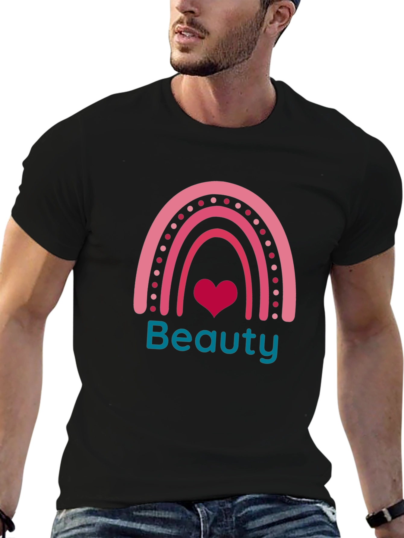 Beauty Rainbow Heart T-Shirt - Stylish & Trendy