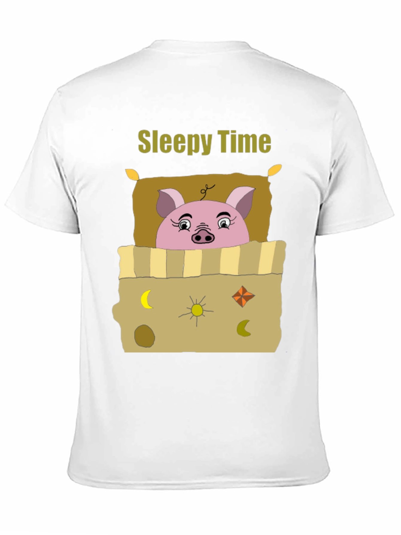 Sleepy Time Pig T-Shirt - Cartoon Piggy Design