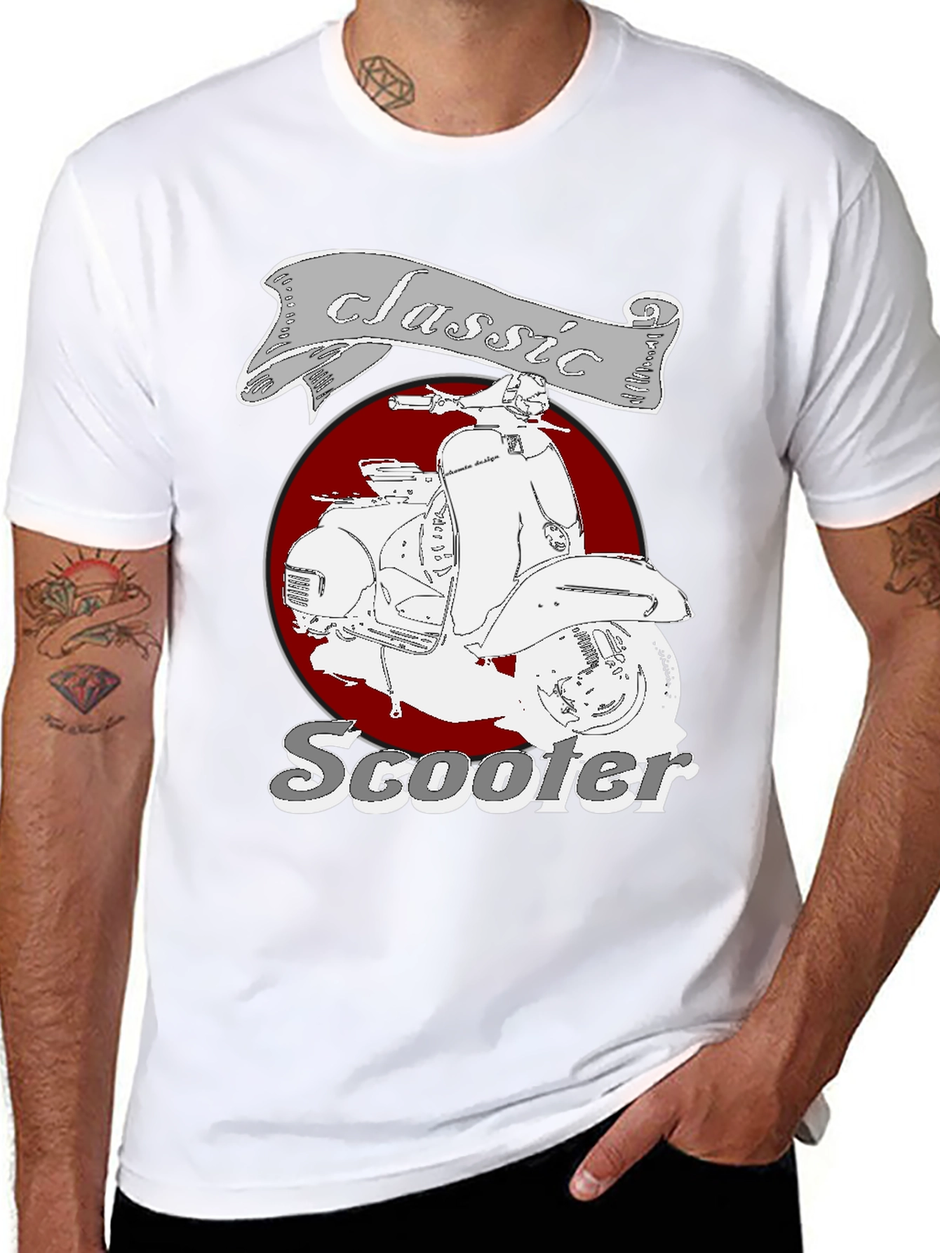Classic Scooter Graphic Tee - Retro Style