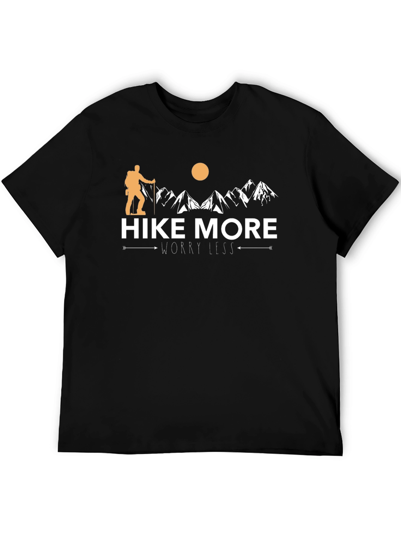Hike More Worry Less Black Graphic Tee