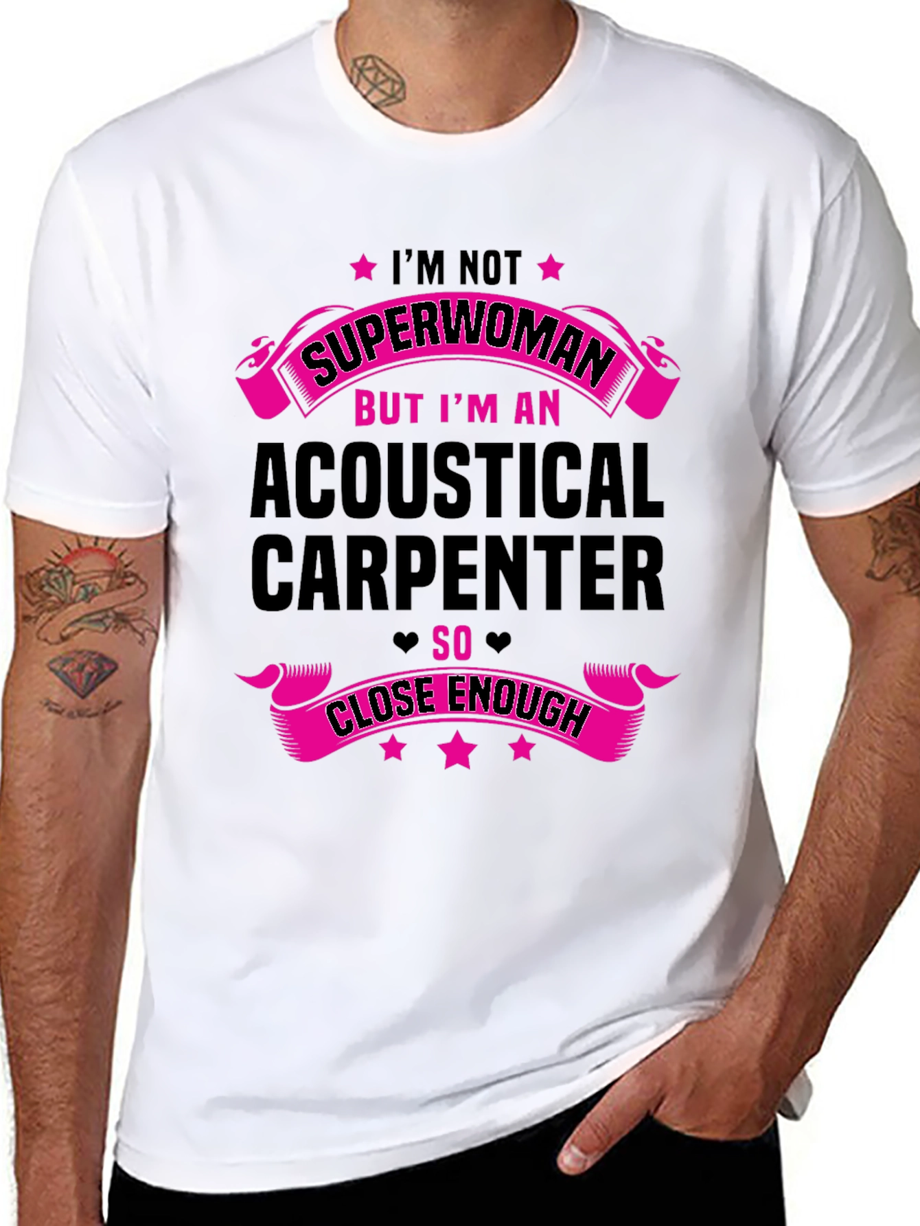 Acoustical Carpenter T-Shirt - Superwoman Funny Tee