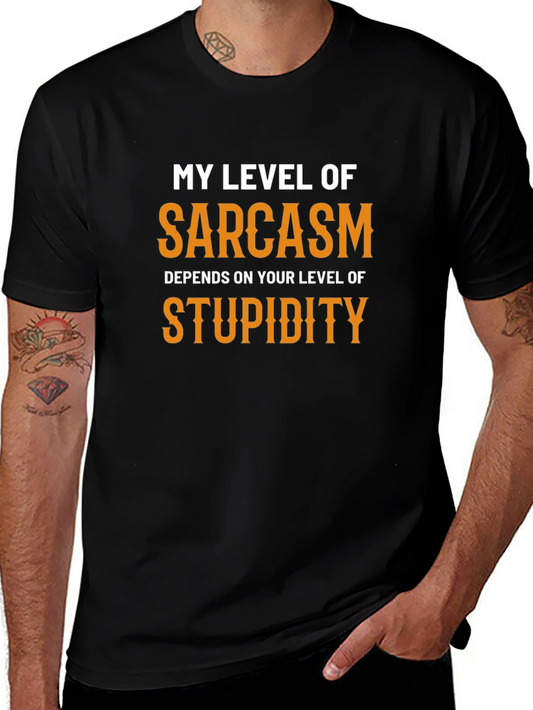 Sarcastic Graphic Tee - My Level of Sarcasm