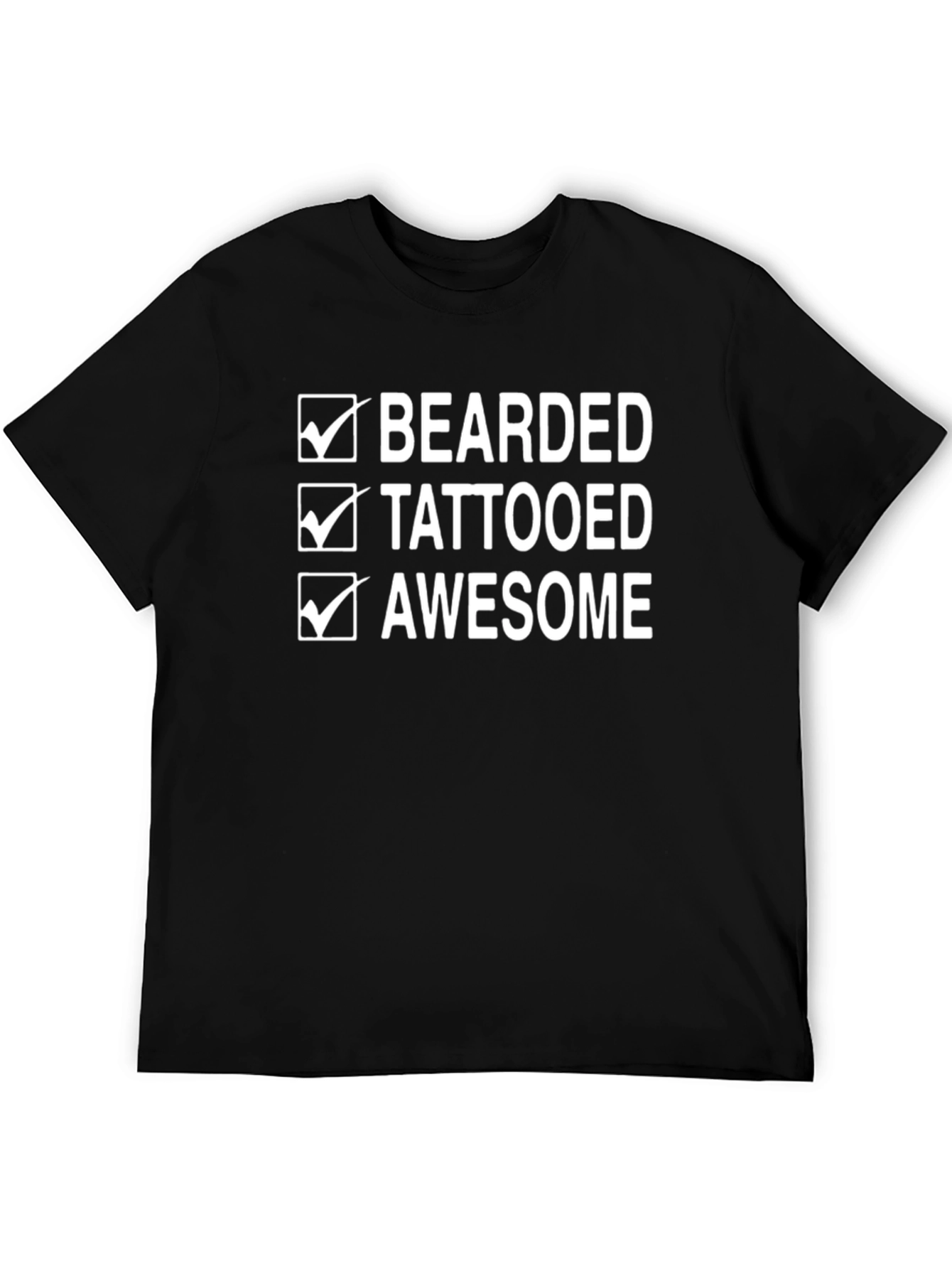 Bearded Tattooed Awesome Graphic Tee