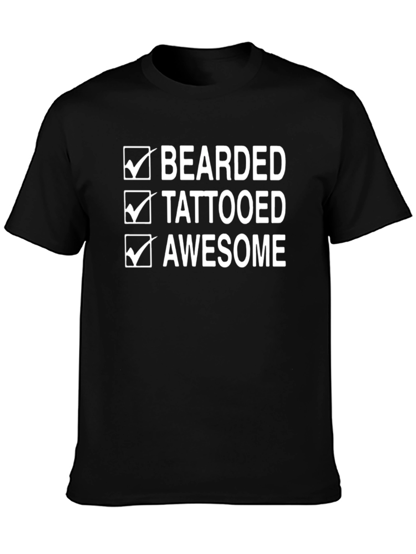 Bearded Tattooed Awesome Graphic Tee