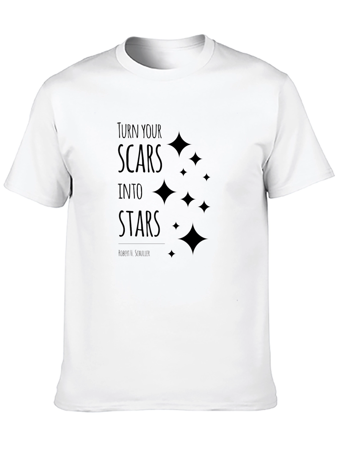 Inspirational Scars to Stars Black T-Shirt