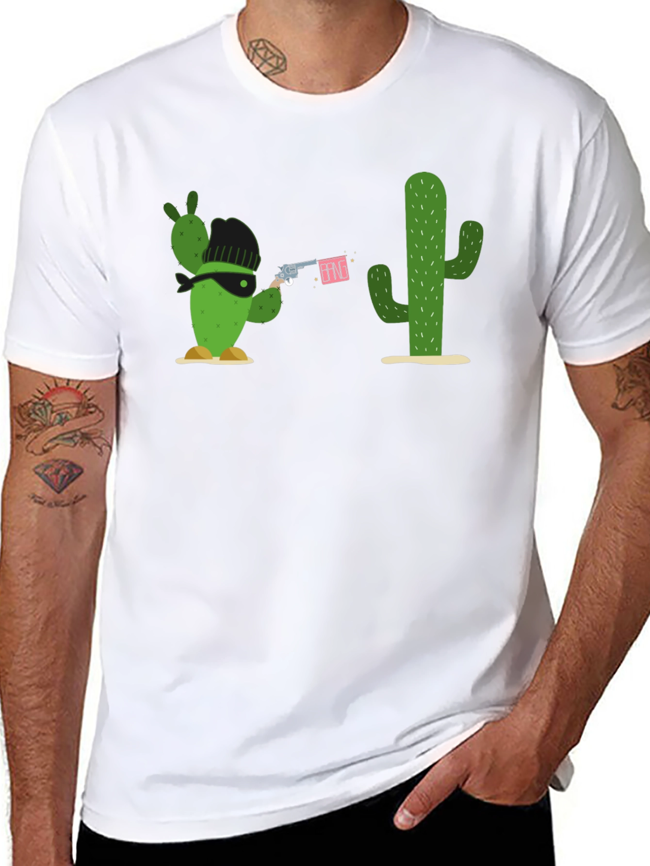 Cactus Bandit Graphic Tee - Funny Western T-Shirt