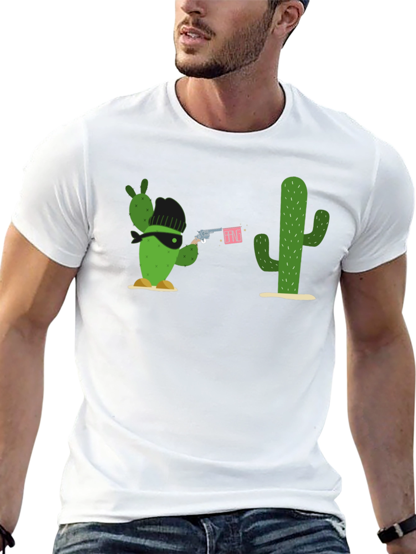 Cactus Bandit Graphic Tee - Funny Western T-Shirt
