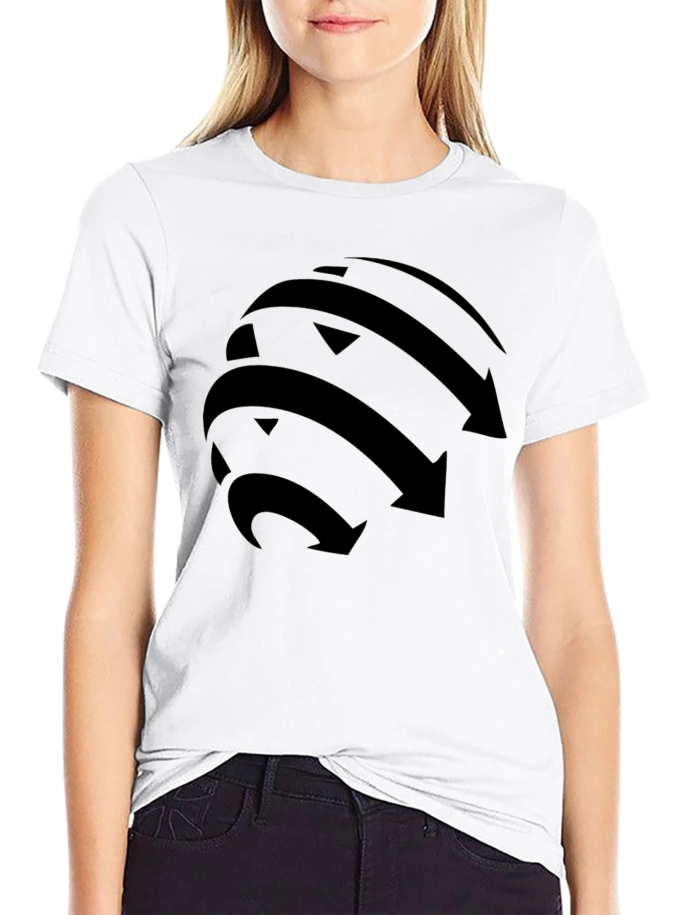 Arrow Globe Graphic Black T-Shirt