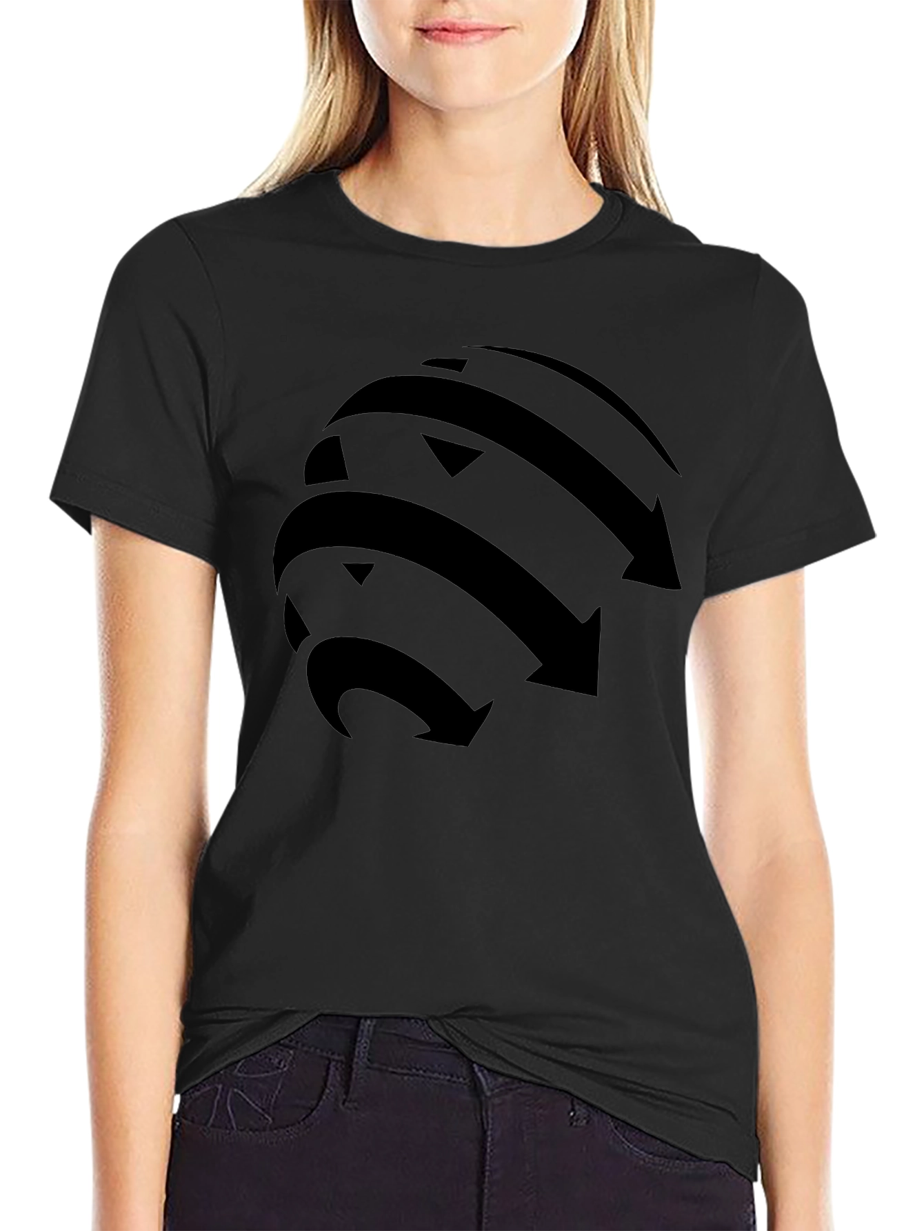 Arrow Globe Graphic Black T-Shirt