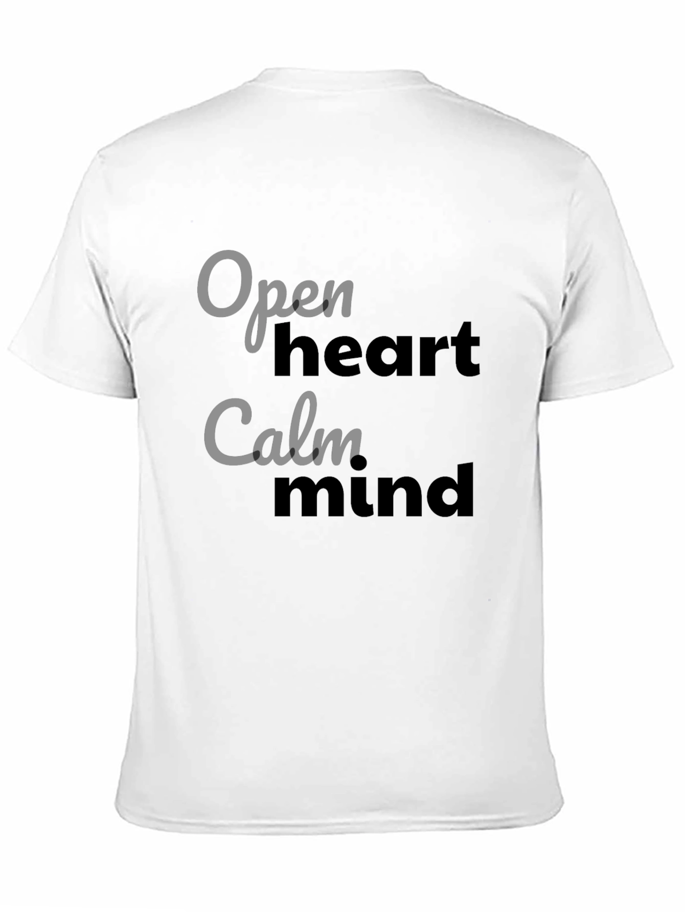 Open Heart Calm Mind Graphic Tee - Black