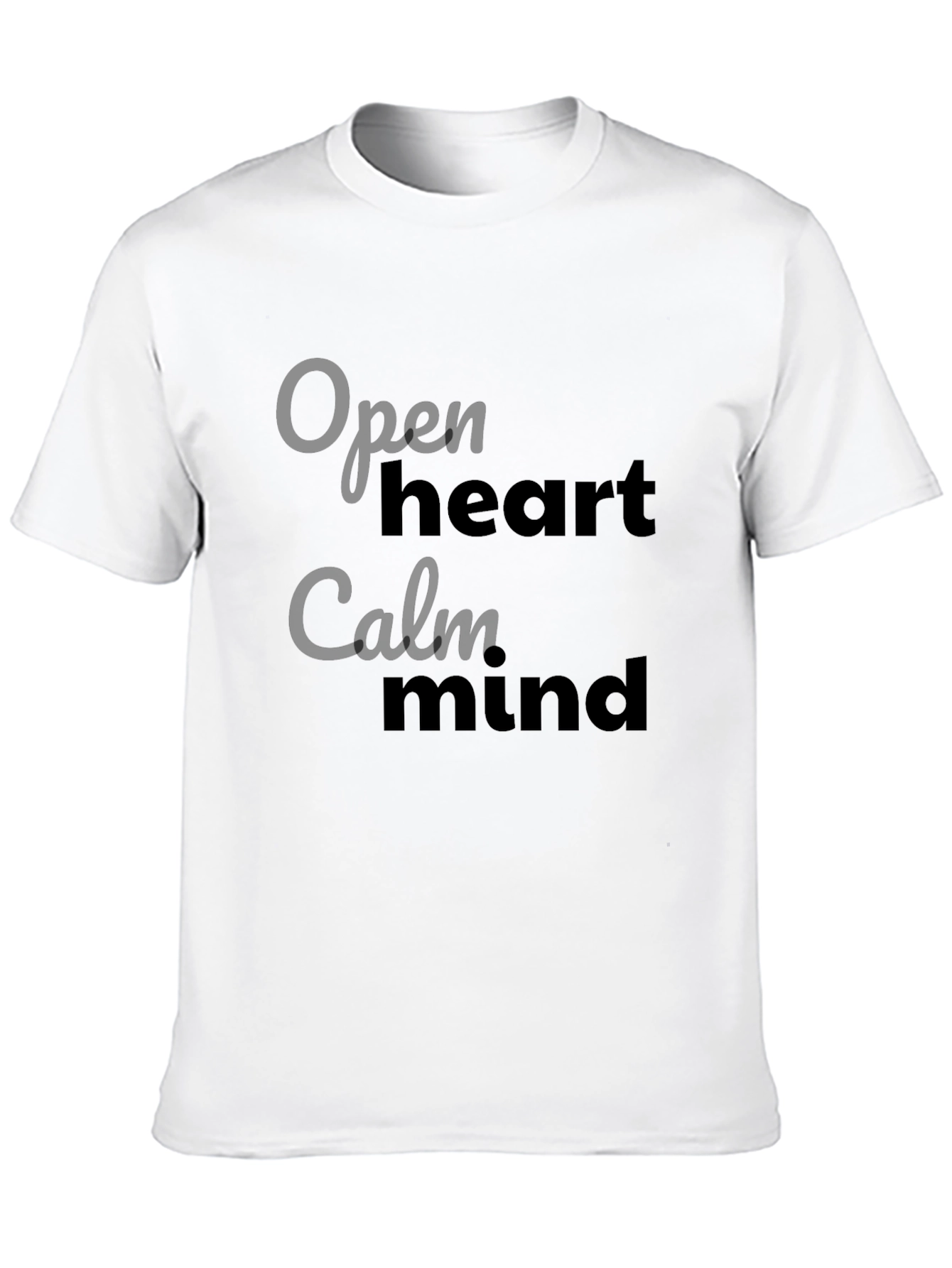 Open Heart Calm Mind Graphic Tee - Black