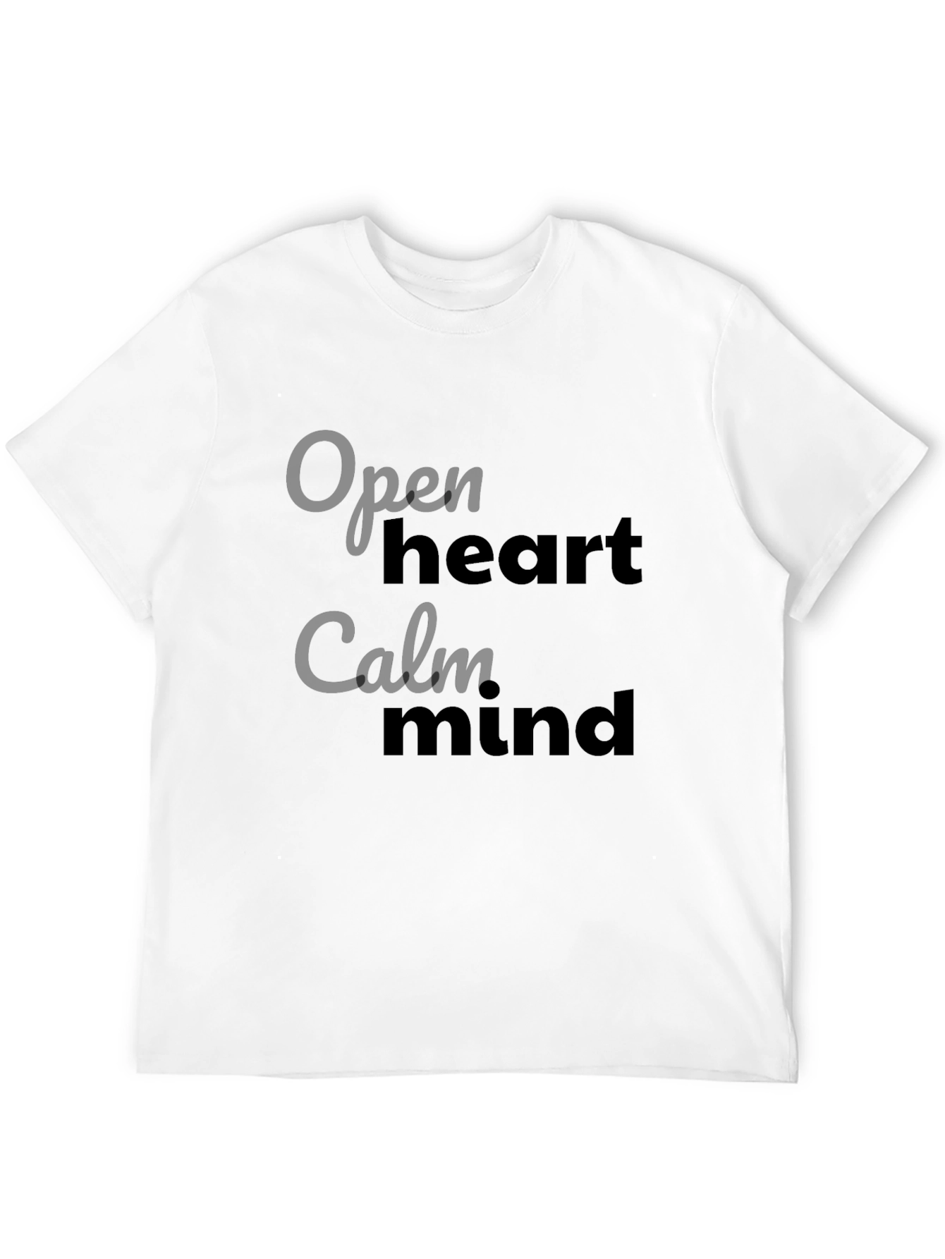 Open Heart Calm Mind Graphic Tee - Black