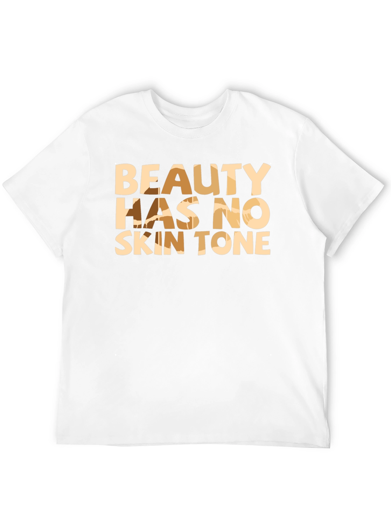 Beauty Has No Skin Tone Black Graphic Tee