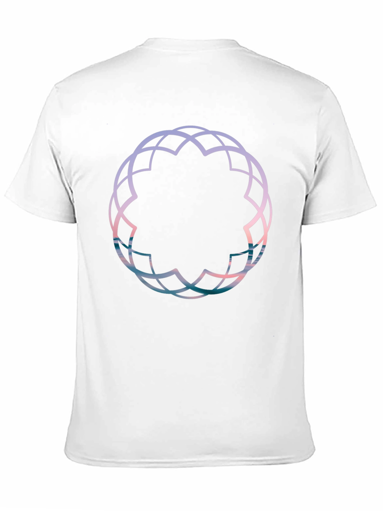 Geometric Print Black Tee