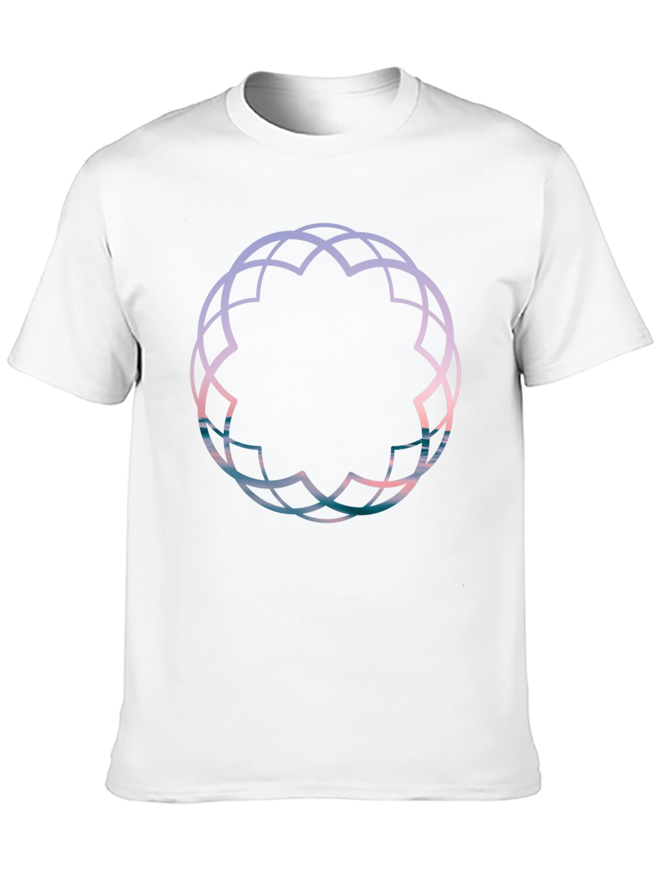 Geometric Print Black Tee