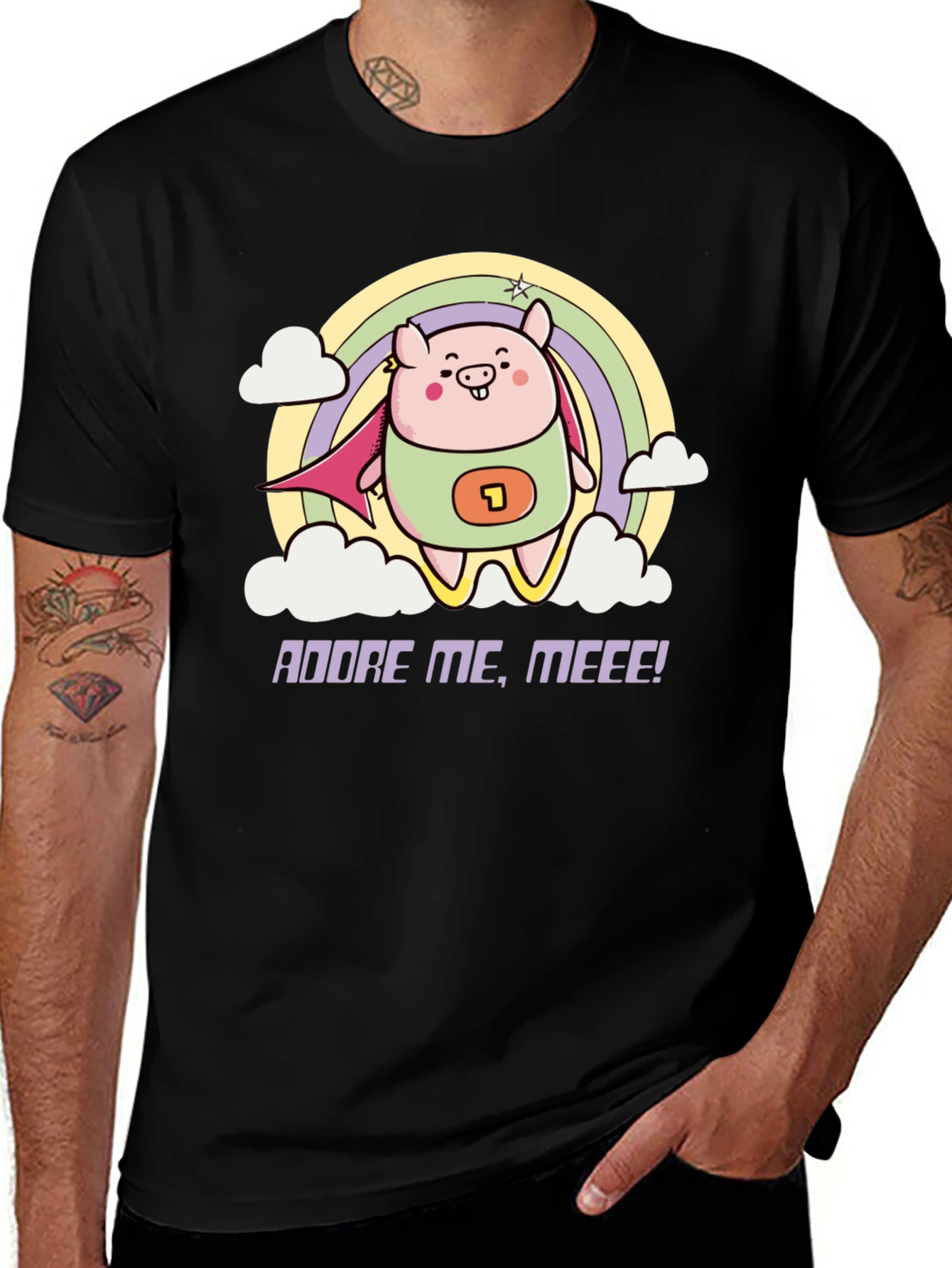 Adorable Superhero Pig T-Shirt