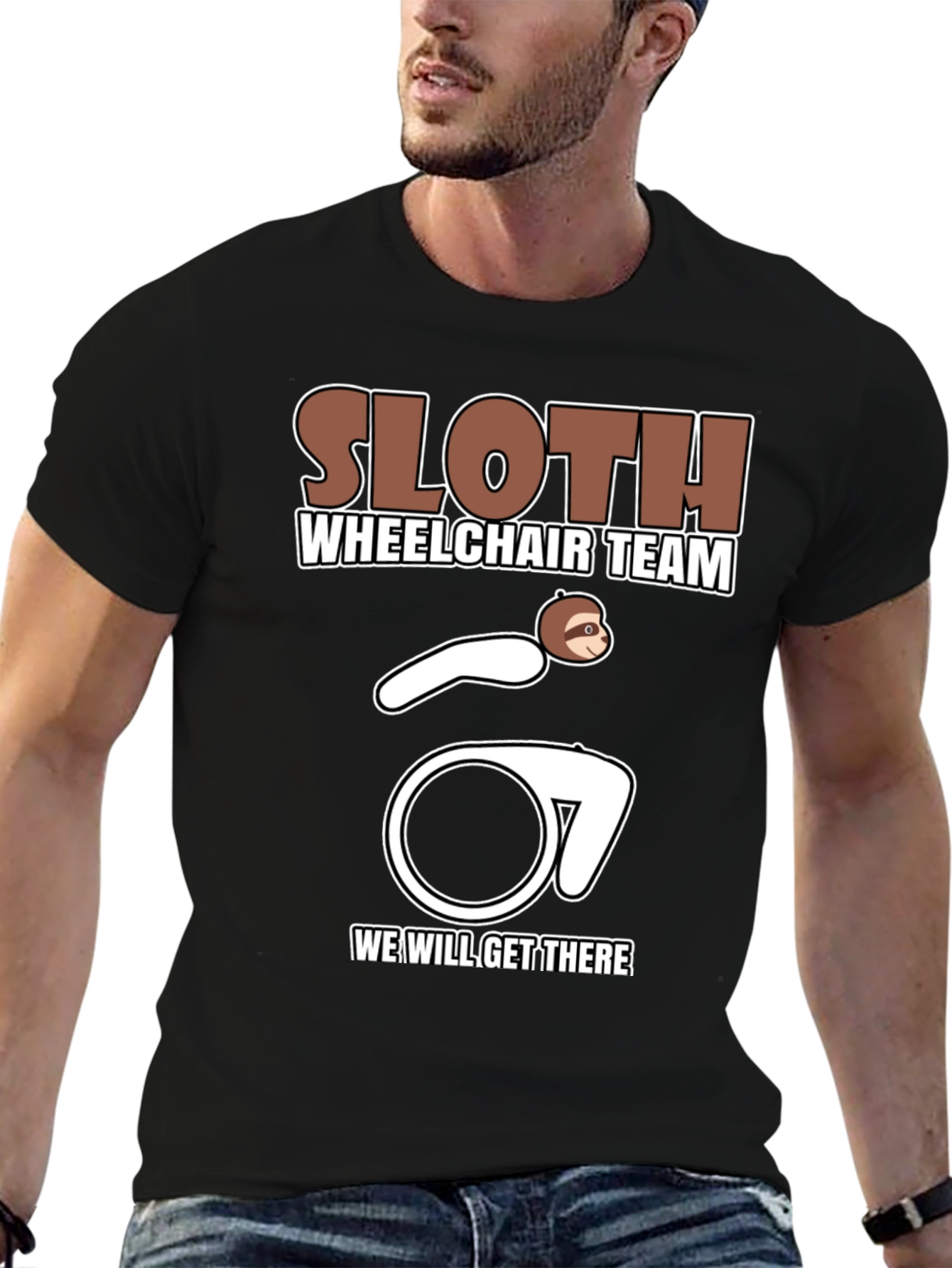 Sloth Wheelchair Team T-Shirt - Funny & Unique Design
