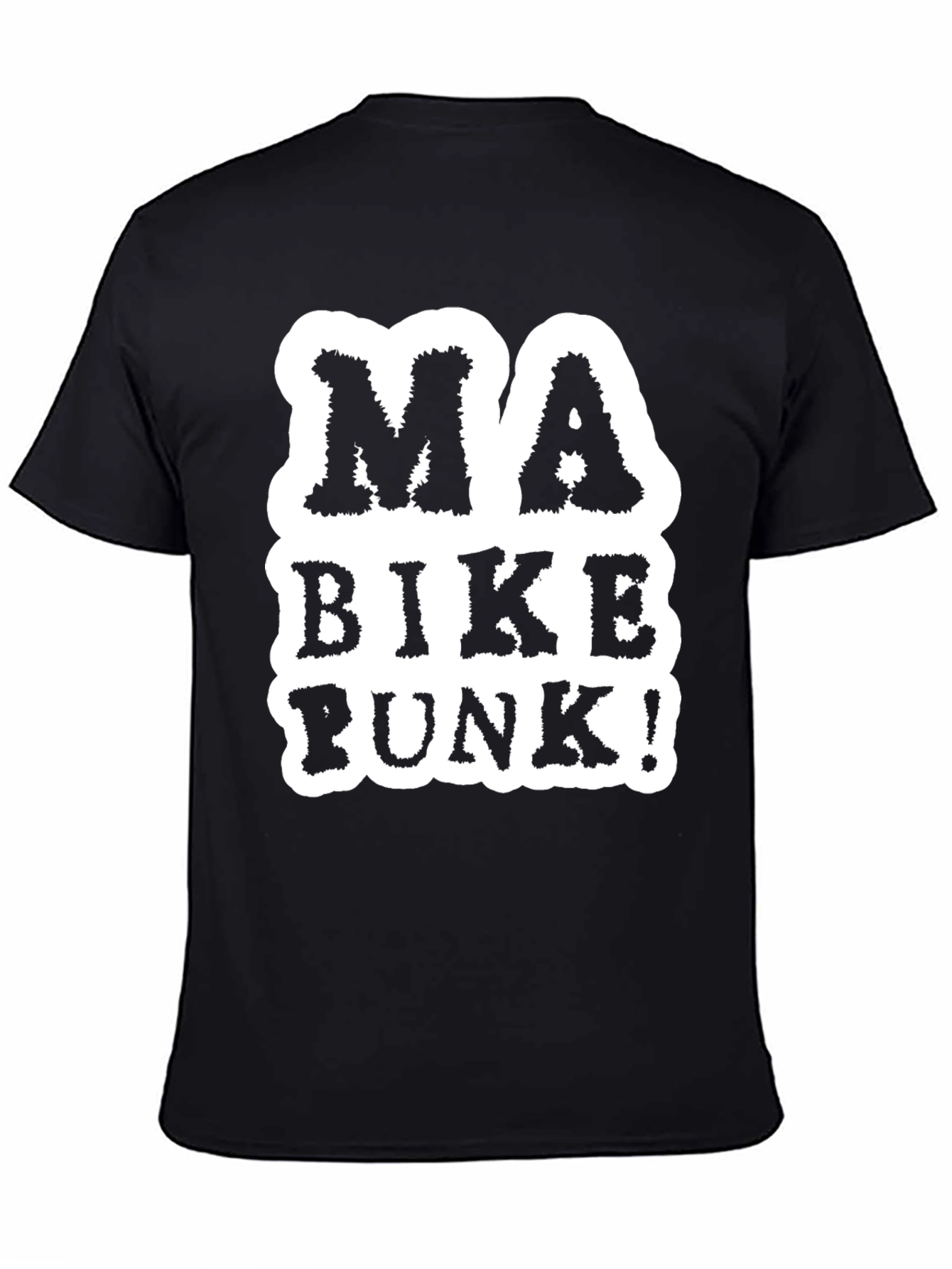 Ma Bike Punk! Black Graphic T-Shirt
