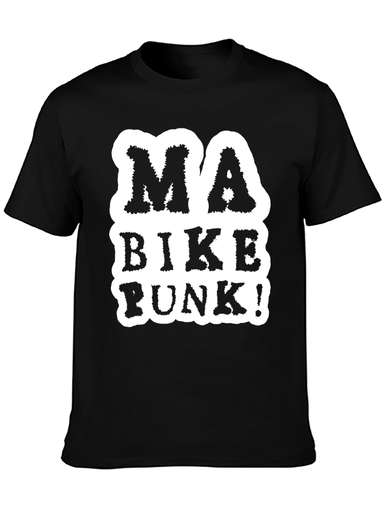 Ma Bike Punk! Black Graphic T-Shirt