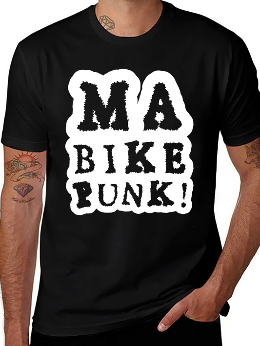 Ma Bike Punk! Black Graphic T-Shirt