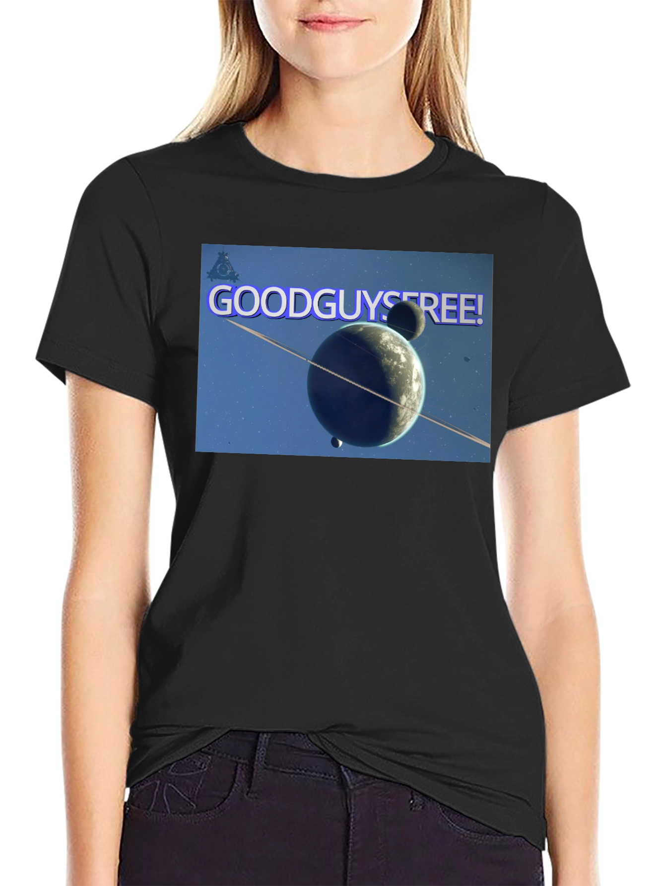 Good Guys Free! Graphic Black T-Shirt