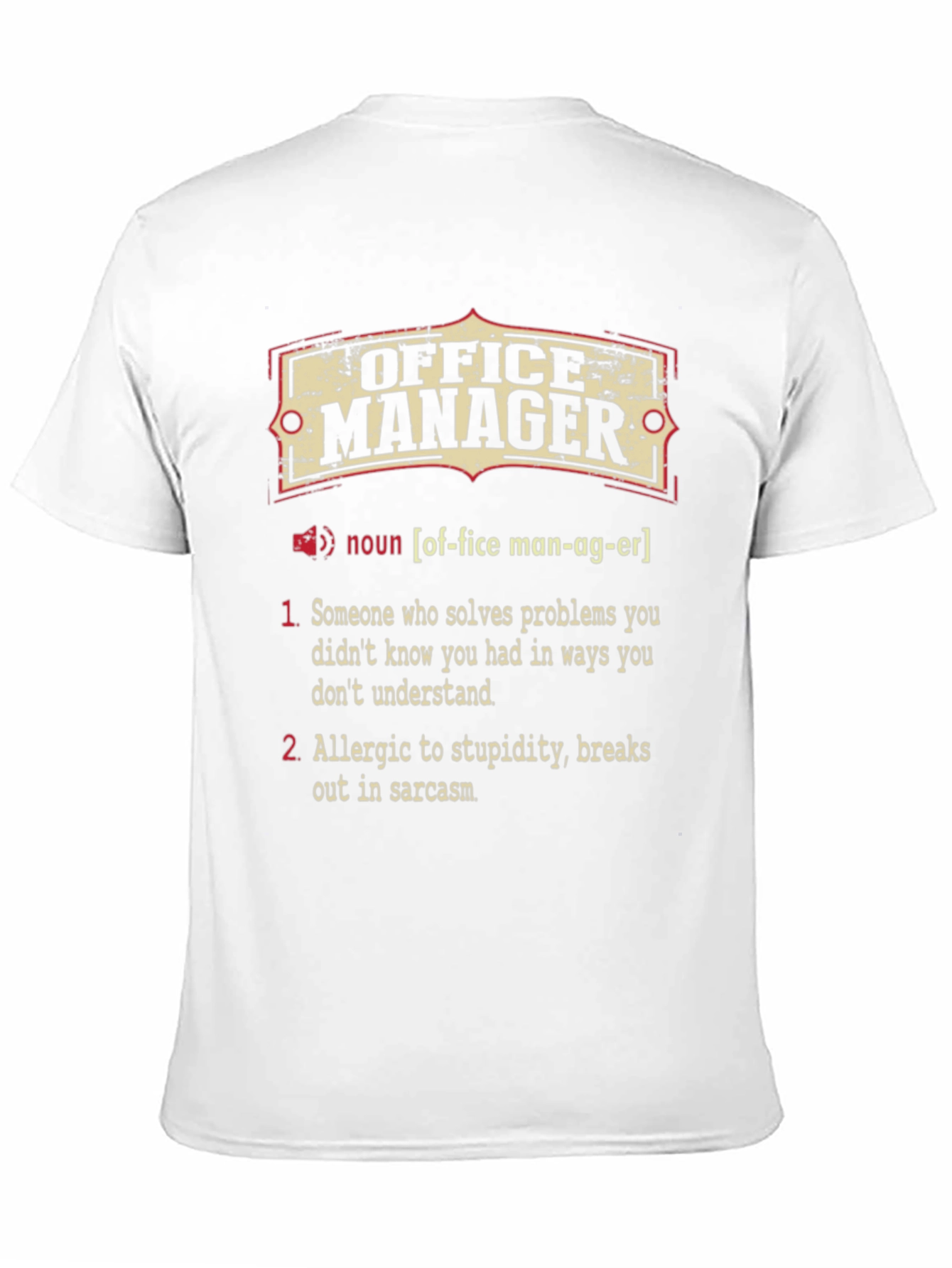 Office Manager Definition T-Shirt