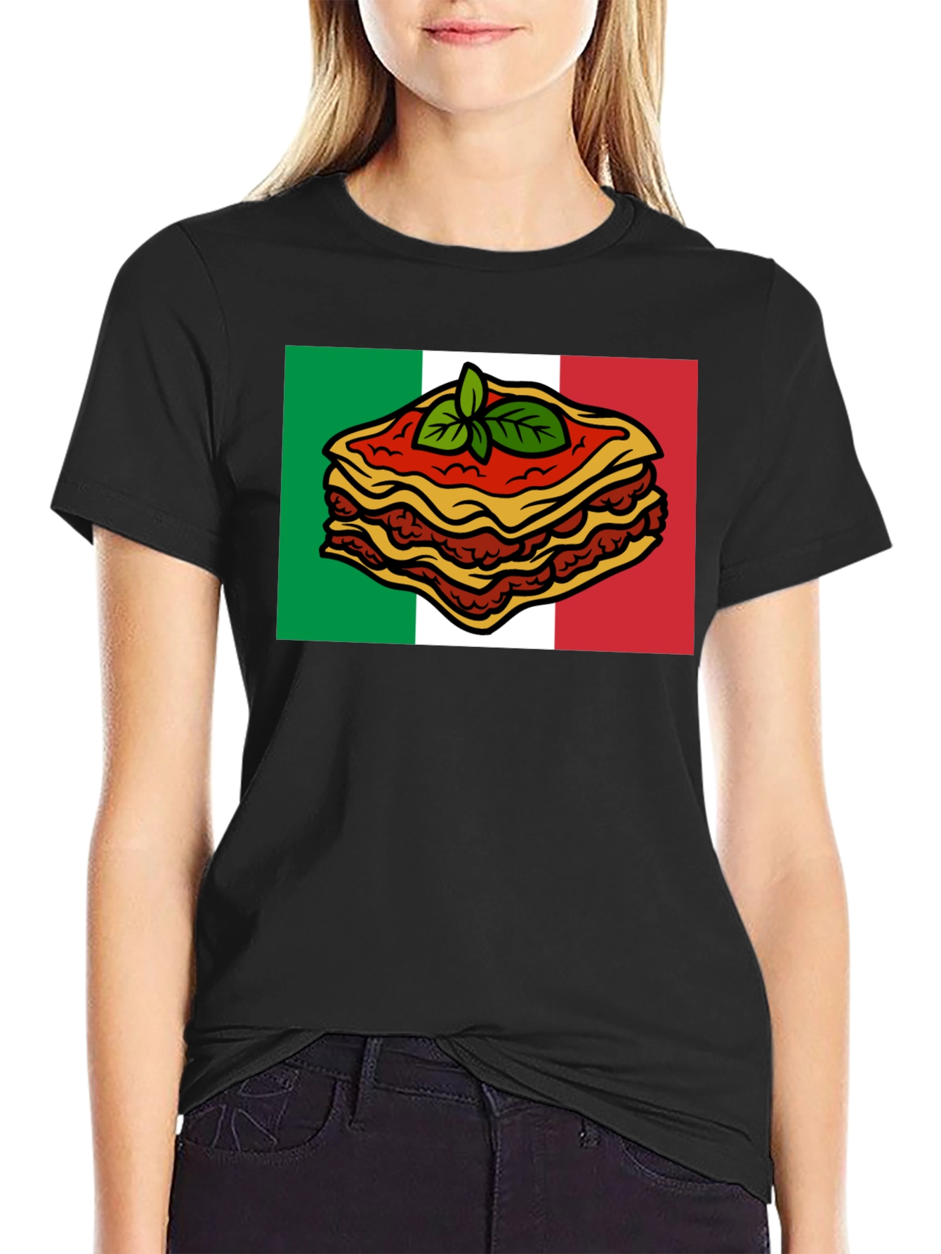 Lasagna Italian Flag T-Shirt - Foodie Pride