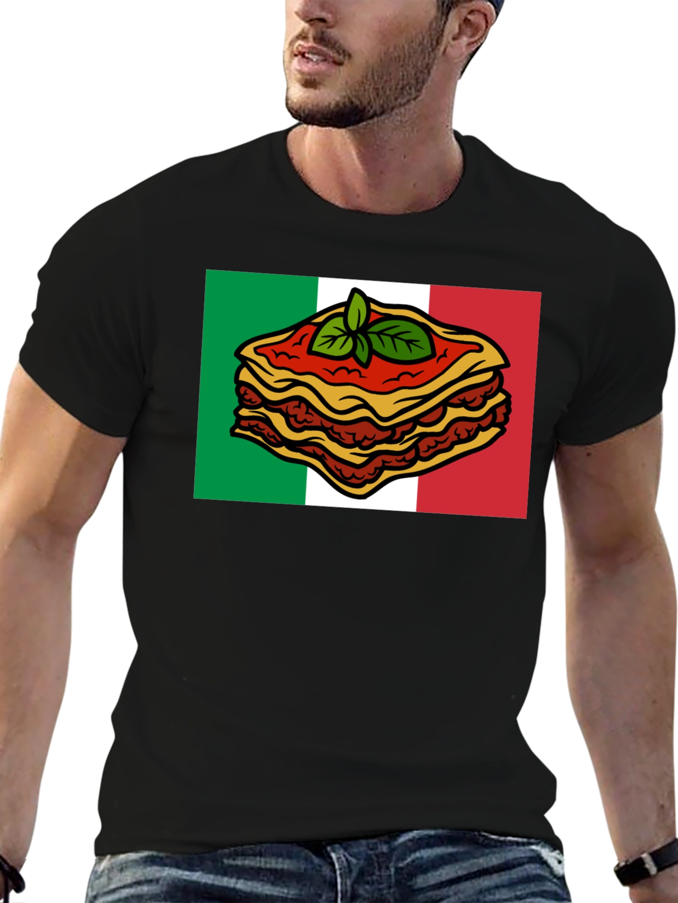 Lasagna Italian Flag T-Shirt - Foodie Pride