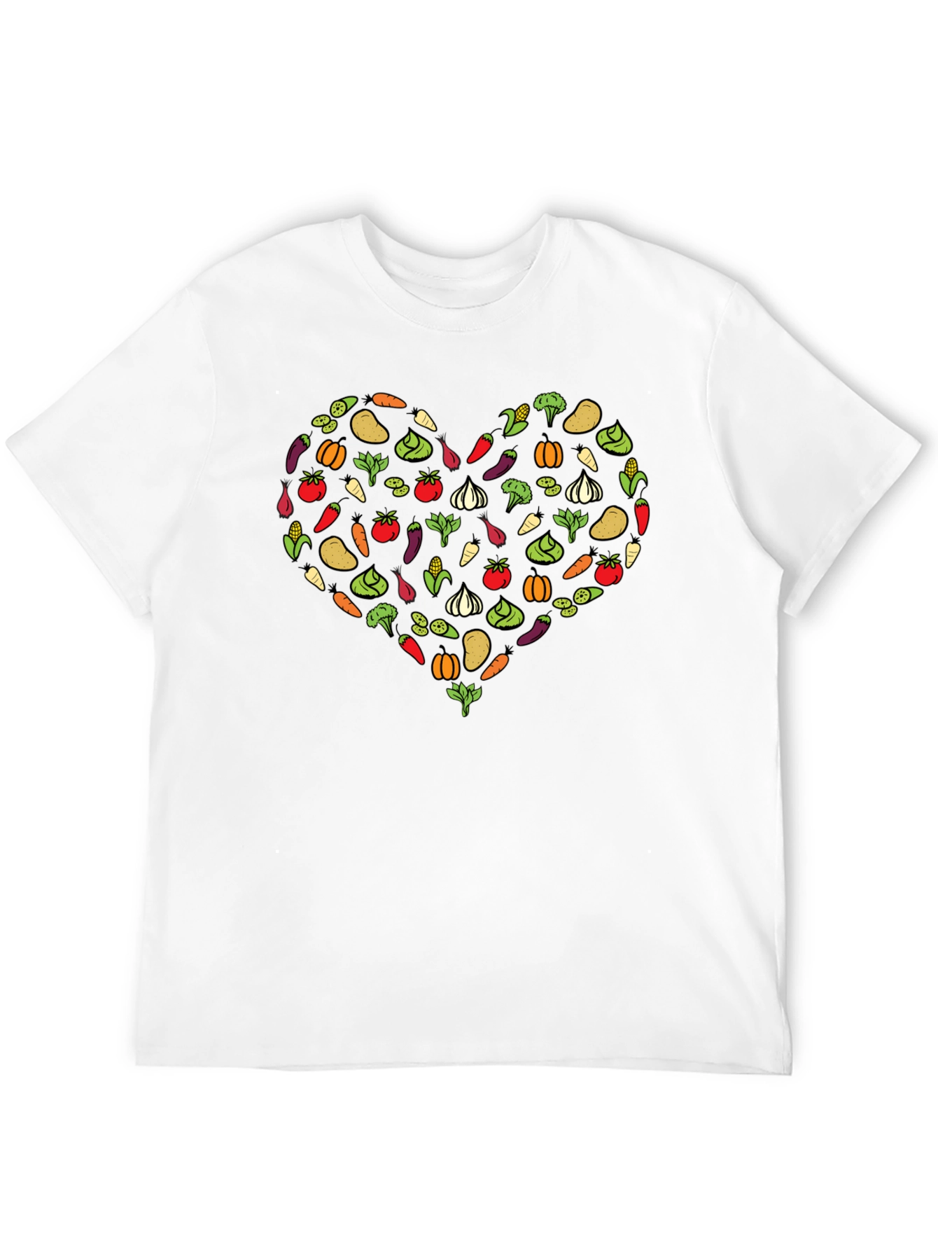 Vegetable Heart Graphic T-Shirt