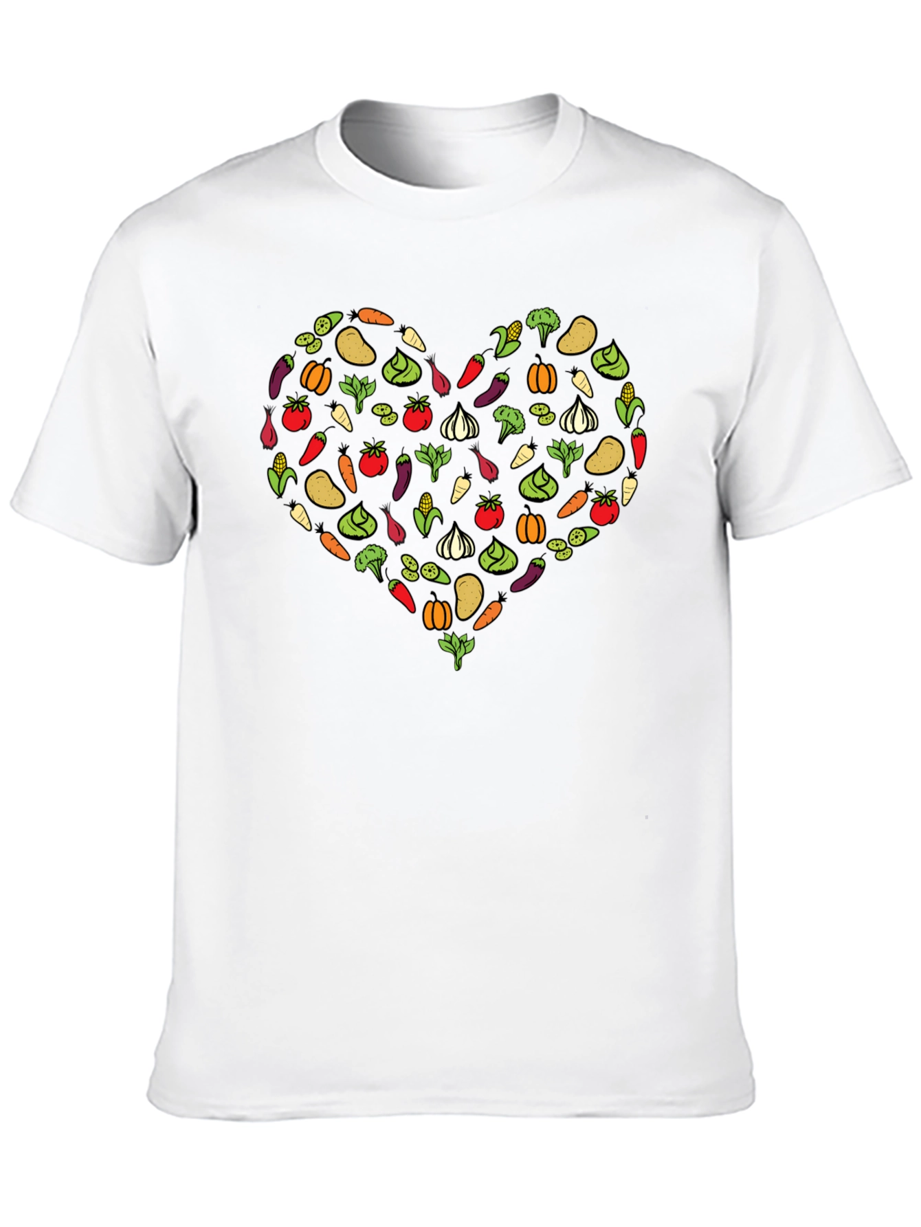 Vegetable Heart Graphic T-Shirt