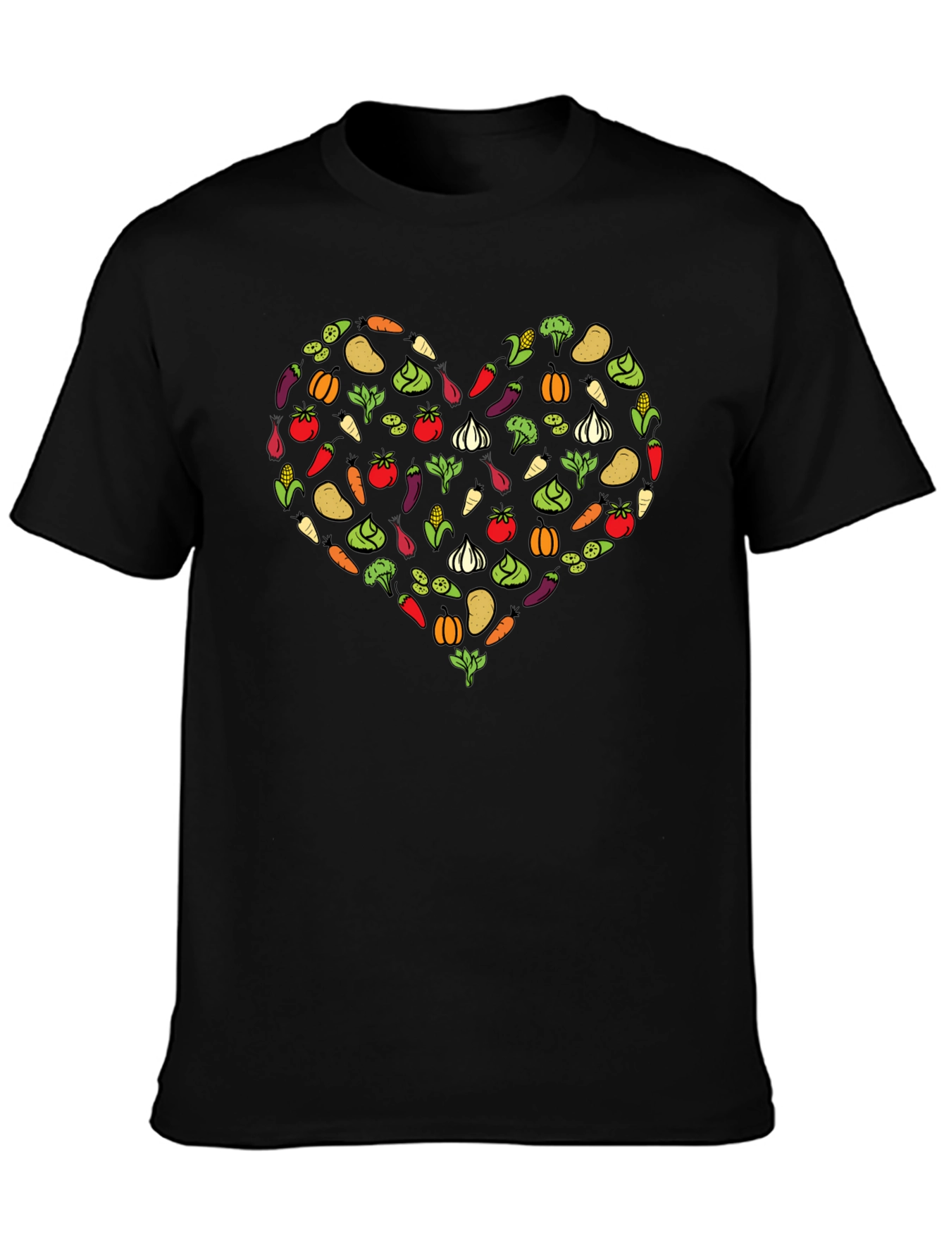Vegetable Heart Graphic T-Shirt