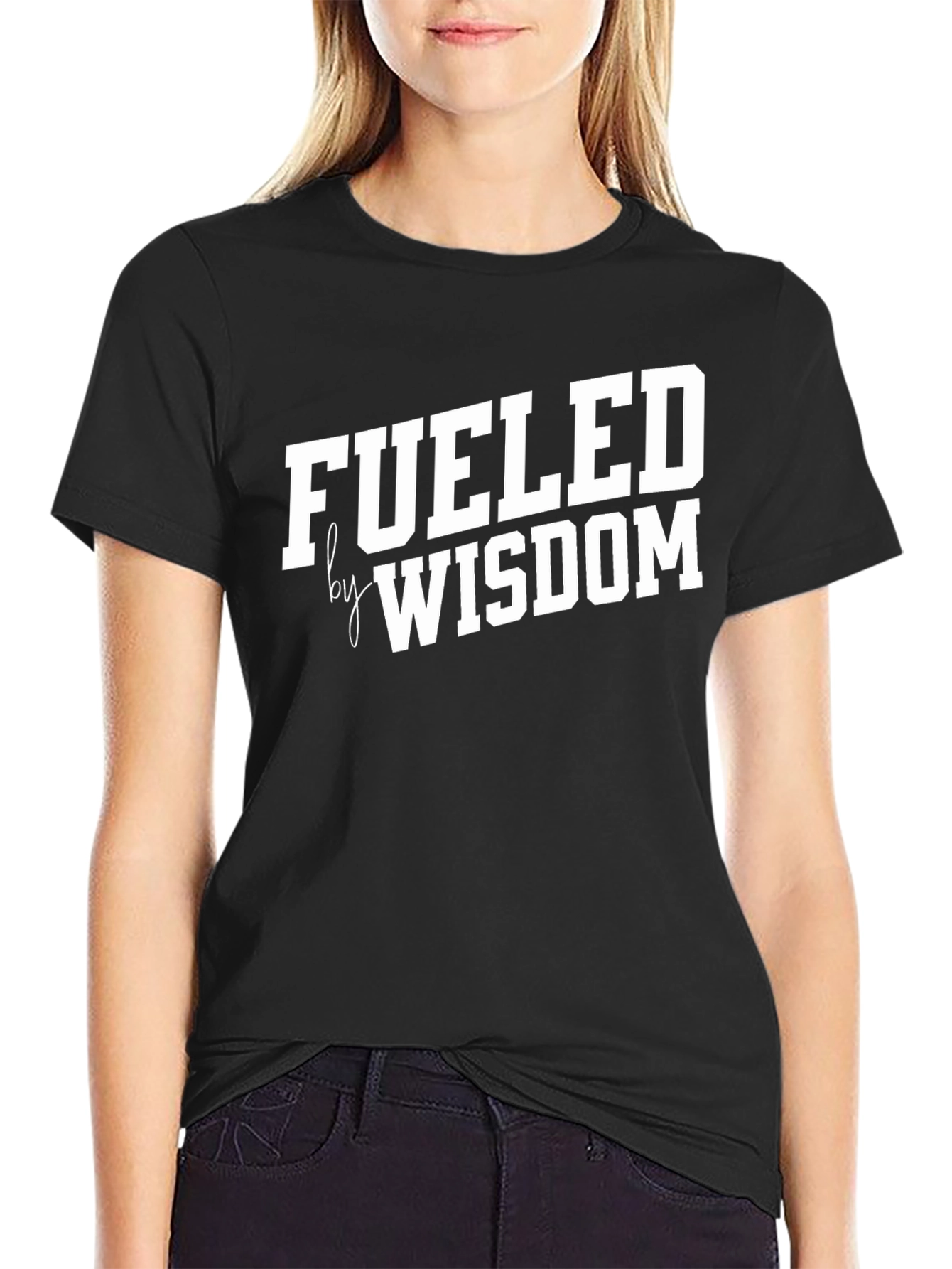 Fueled by Wisdom Black Graphic T-Shirt