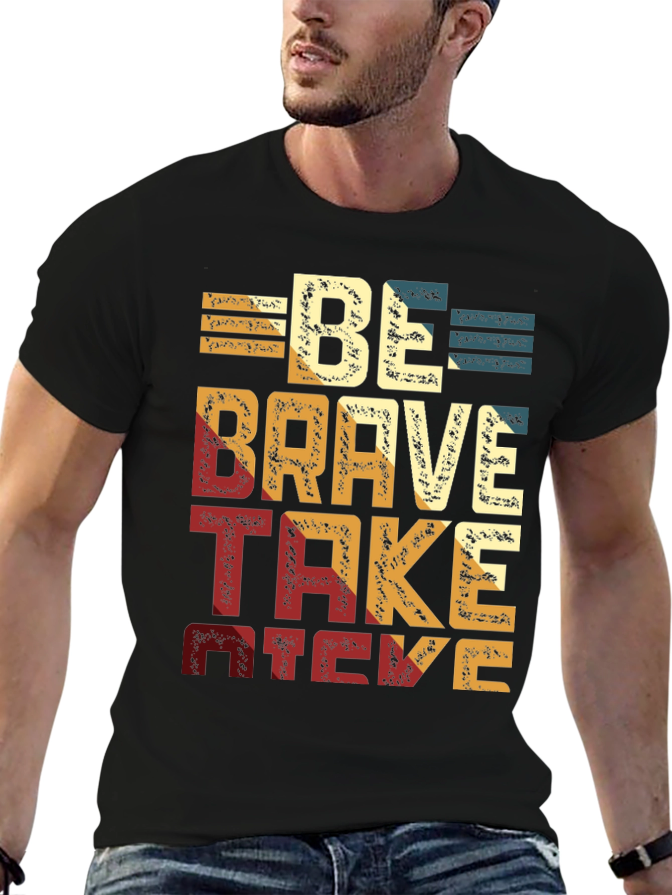 Be Brave Take Risks Black T-Shirt