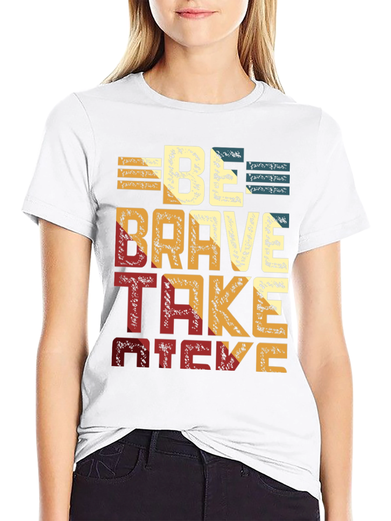 Be Brave Take Risks Black T-Shirt