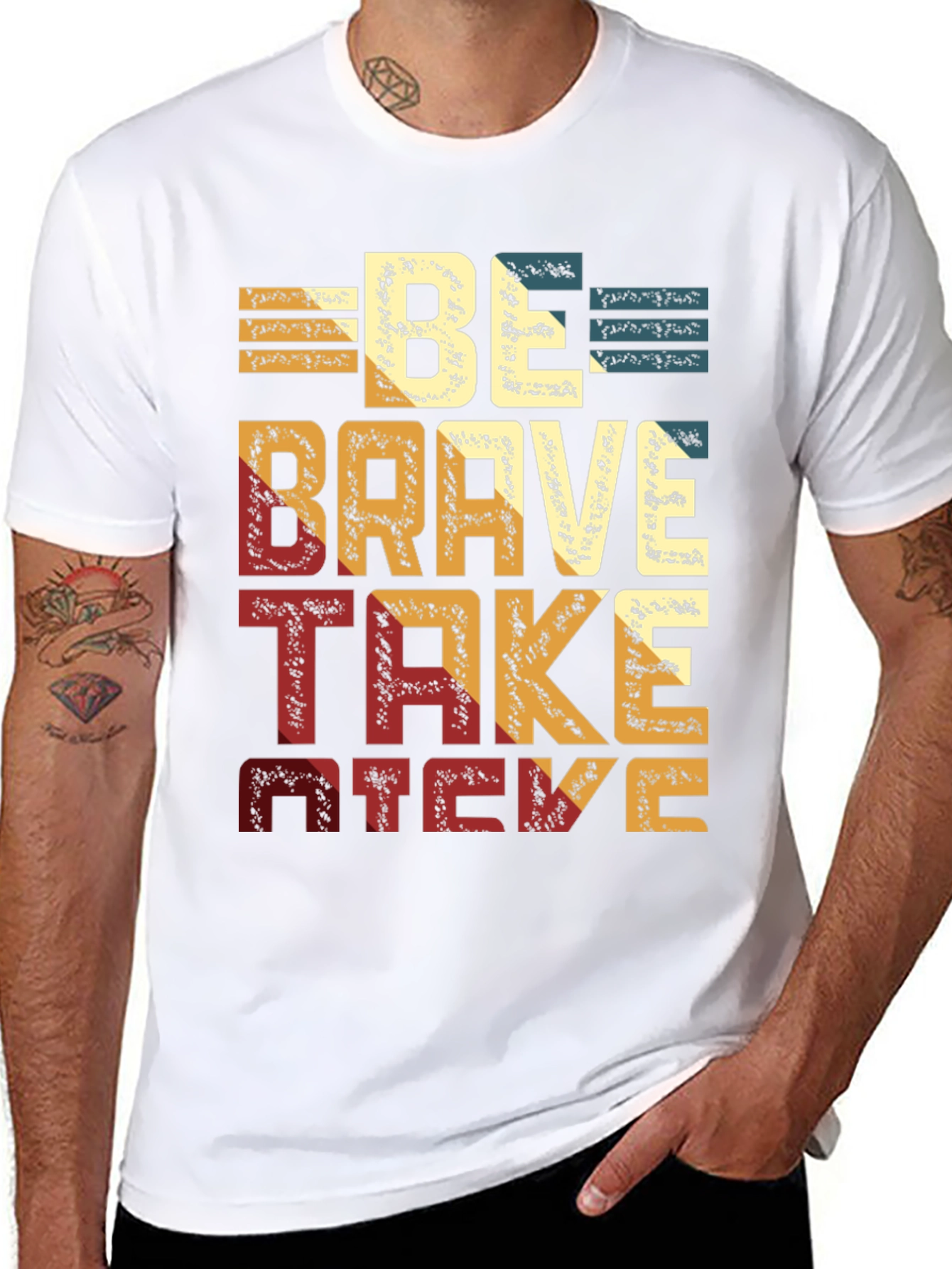 Be Brave Take Risks Black T-Shirt