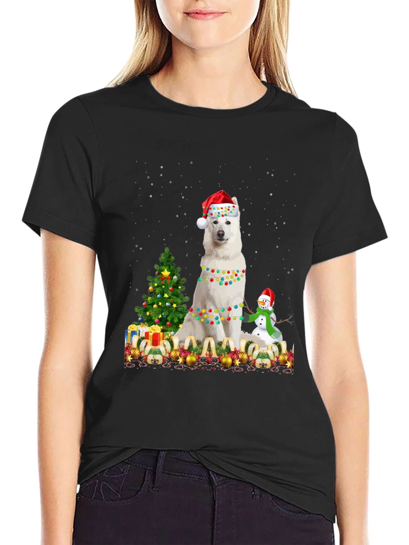 Festive Dog Christmas T-Shirt